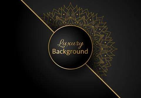 Luxury vector mandala background design with golden color pattern. Illustrazione stock