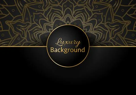Luxury vector mandala background design with golden color pattern. 스톡 일러스트