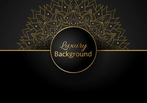 Luxury vector mandala background design with golden color pattern. 스톡 일러스트