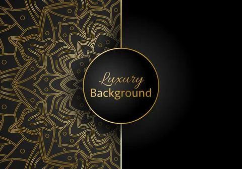 Luxury vector mandala background design with golden color pattern. Stock Illustration