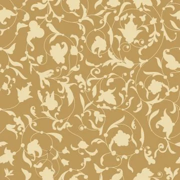 Luxury vector seamless pattern. Ornamental golden wallpaper Illustrazione stock