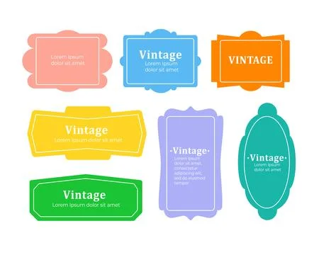Luxury vintage frames set. Decorative elements. Royal wedding insignia. Vector Stock Illustration