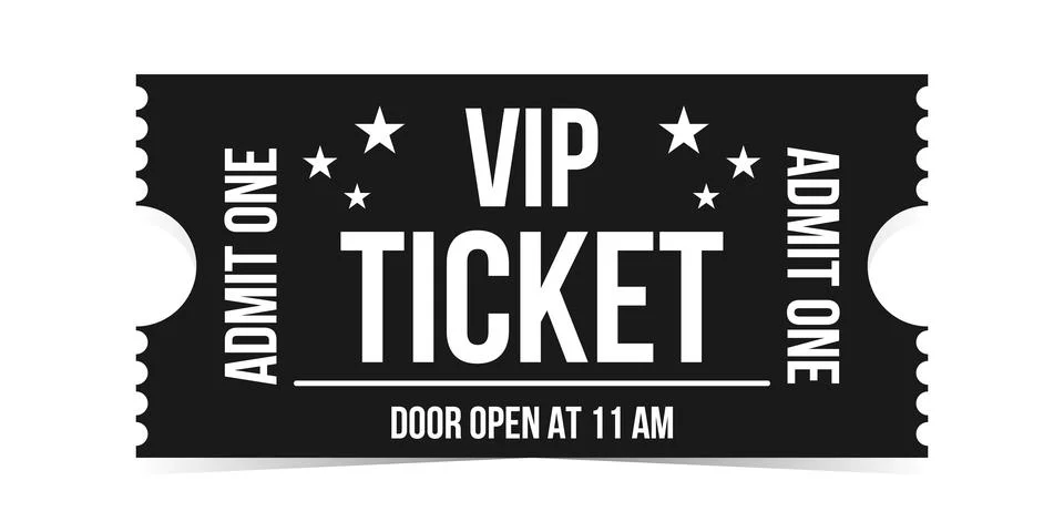 Luxury vip ticket template vector isolated. 스톡 일러스트
