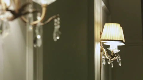 Luxury wall lamp Stock Footage 32939520