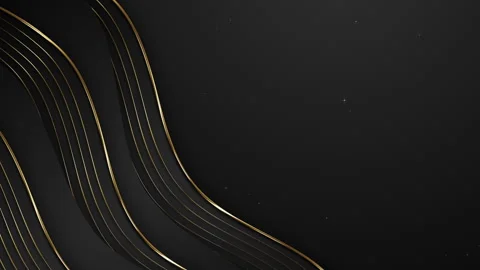 Luxury Wave Background with Flowing Dynamic Gold Lines and Star Particles 스톡 동영상 346281249