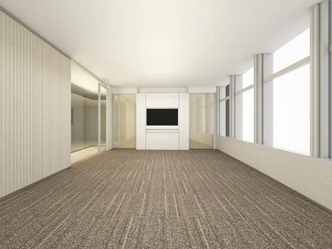 Luxury White Empty room, 3D Rendering Meeting Room, Interior design illustrat Illustrazione stock
