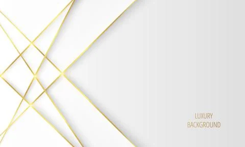 Luxury white grey background with light paper cut layer lines and shadow. Stock Illustration