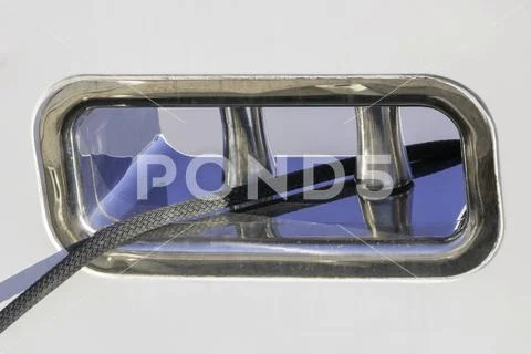 Luxury yacht mooring fairlead Stock Photos