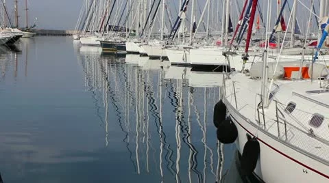 Luxury yachts Stock Footage 24640277