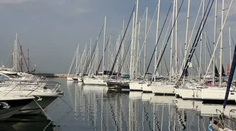 Luxury yachts Stock Footage 24640300