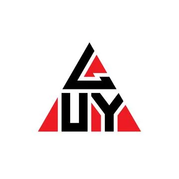 LUY triangle letter logo design with triangle shape. LUY triangle logo desi.. Stock Illustration