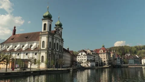 Luzern empty center - Coronavirus time Stock Footage 131844115