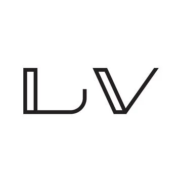 Lv initial letter vector logo icon Stock-Illustration