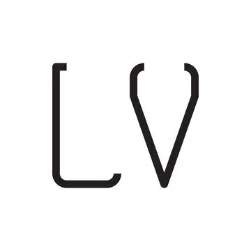 Lv initial letter vector logo icon Illustrazione stock