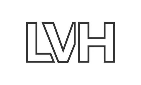 LVH logo design template with strong and modern bold text. Initial based ve.. Stock Illustration