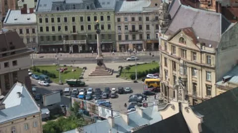 Lviv from aerial Stock Footage 18188345