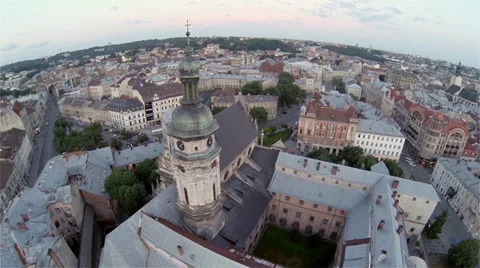 Lviv  - Aerial View Stock Footage 39547607