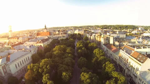 Lviv  - Aerial View Stock Footage 39548643