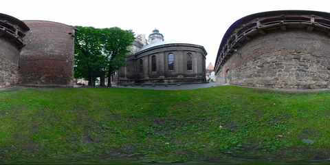 The Lviv Courtyard Stock Footage 92036714