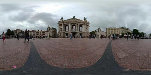 Lviv Opera House Stock Footage 92035786