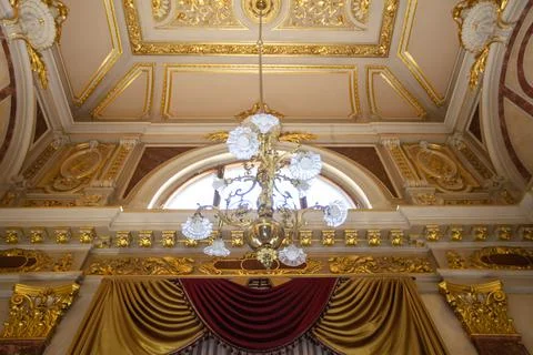 Lviv opera house interior Stock Photos