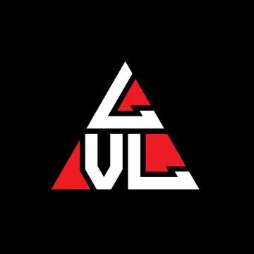 LVL triangle letter logo design with triangle shape. LVL triangle logo desi.. Stock Illustration