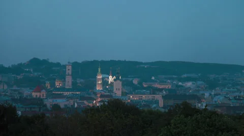 Lvov time lapse Stock Footage 24686649