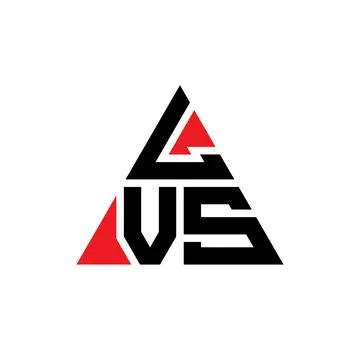 LVS triangle letter logo design with triangle shape. LVS triangle logo desi.. Stock Illustration