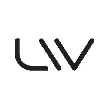 Lw initial letter vector logo icon Stock Illustration