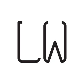 Lw initial letter vector logo icon 스톡 일러스트