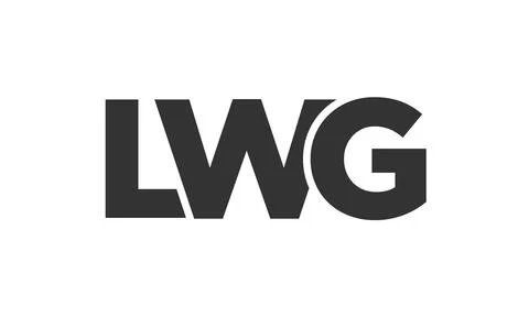 LWG logo design template with strong and modern bold text. Initial based ve.. Stock Illustration