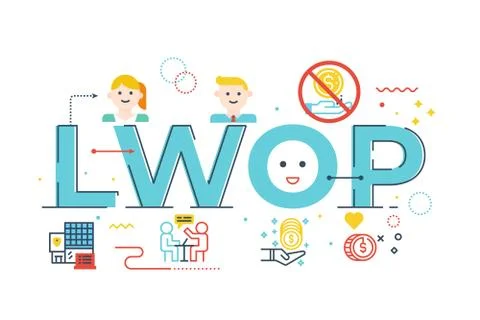 LWOP - Leave without pay Stock Illustration