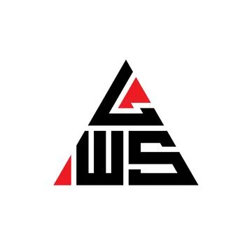 LWS triangle letter logo design with triangle shape. LWS triangle logo desi.. Stock Illustration