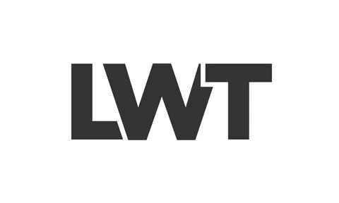 LWT logo design template with strong and modern bold text. Initial based ve.. Stock Illustration