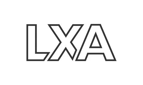 LXA logo design template with strong and modern bold text. Initial based ve.. Stock Illustration