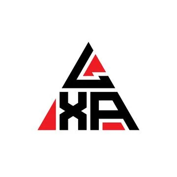 LXA triangle letter logo design with triangle shape. LXA triangle logo desi.. Stock Illustration