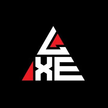 LXE triangle letter logo design with triangle shape. LXE triangle logo desi.. Illustrazione stock