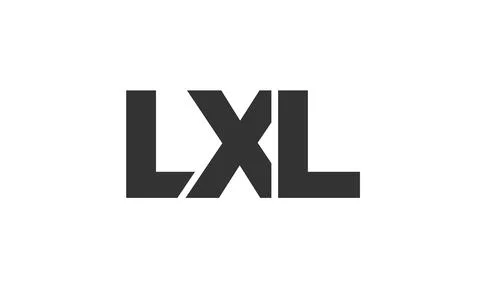 LXL logo design template with strong and modern bold text. Initial based ve.. Illustrazione stock