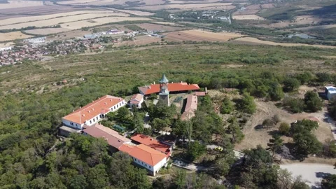 Lyaskovets and the monastery St St Peter and Paul Stock Footage 316965756