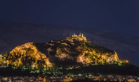 Lycabettous Mountain Foto stock
