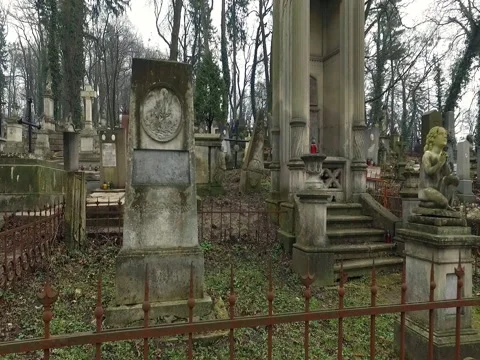 Lychakiv Cemetery Lviv Stock Footage 62295902