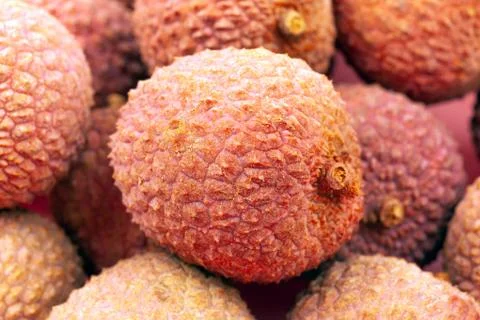 Lychee fruit close-up Stock Photos