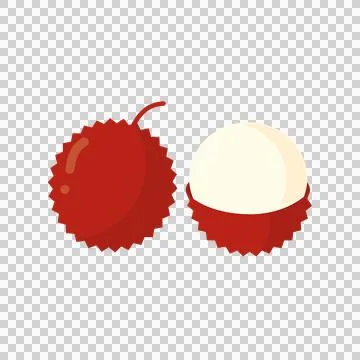 Lychee fruit design isolated, healthy and organic food Illustrazione stock