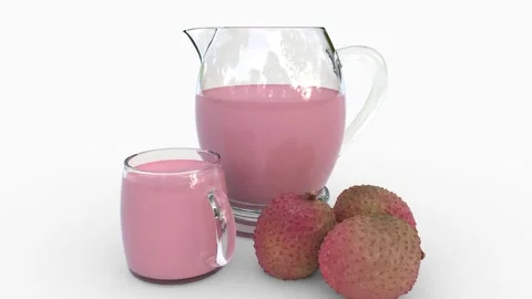 Lychee fruit fresh juice Stock Footage 324904668