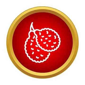 Lychee fruit icon representing sweet tropical food Stock Illustration