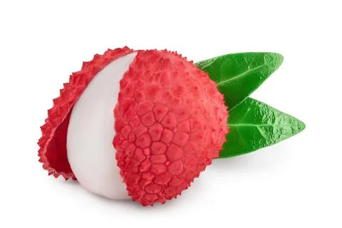Lychee fruit isolated on white background with clipping path and full depth of Foto stock