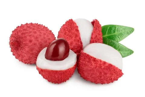 Lychee fruit isolated on white background with clipping path and full depth of Foto stock