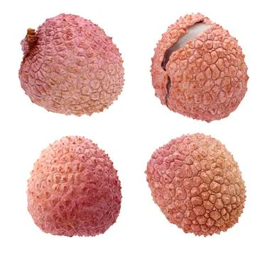 Lychee fruit isolated on a white background with a clipping path. Stock-Fotos