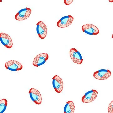 Lychee fruit isometric icon seamless pattern Illustrazione stock