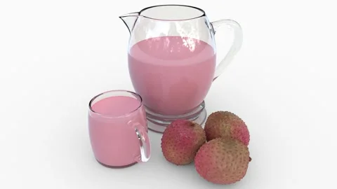 Lychee fruit juice Stock Footage 324959864